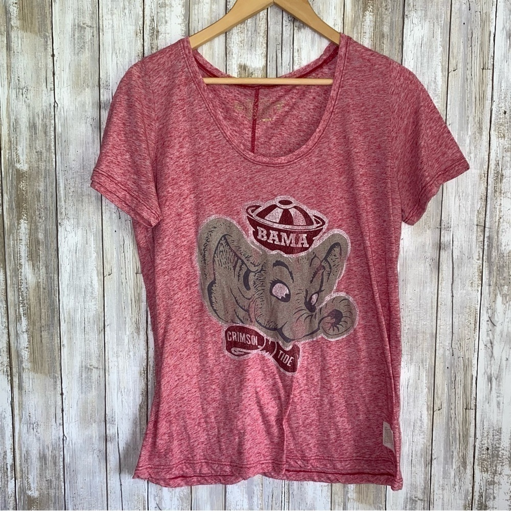 Original Retro Brand Alabama Crimson Tide Elephant Graphic Tee Red Vintage Style - Picture 1 of 5